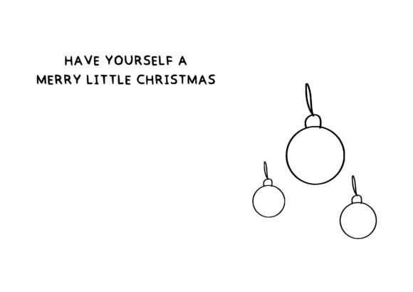 Download Little Christmas Tree Balls Outline - Christmas tree balls Collection