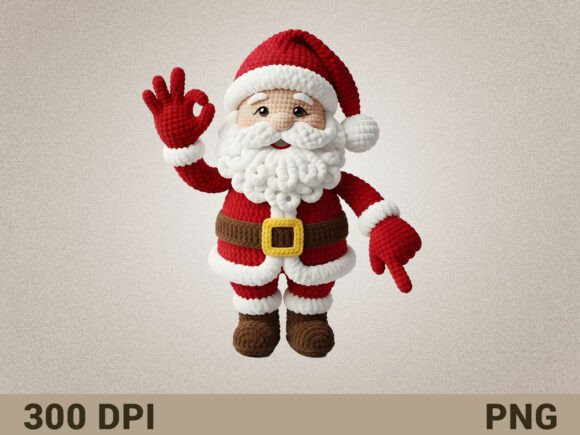 Download Crochet Santa Claus 6 7 Trendy Hand Sign - Premium Resources