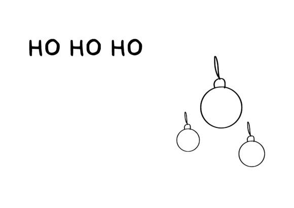 Download Ho Ho Ho Christmas Tree Balls Outline - Christmas tree balls Collection