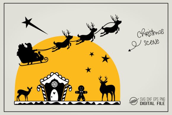 Download Christmas Scene SVG File - Svg file Collection