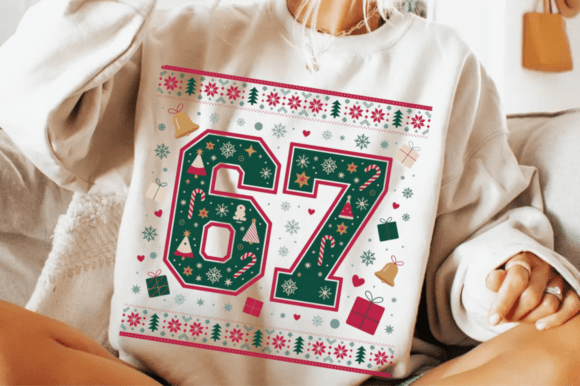 Download 67 Six Seven Christmas PNG,6 7 Santa PNG - Premium Bundle