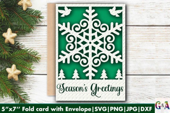 Download Snowflake Christmas Card Svg File - Svg file Collection